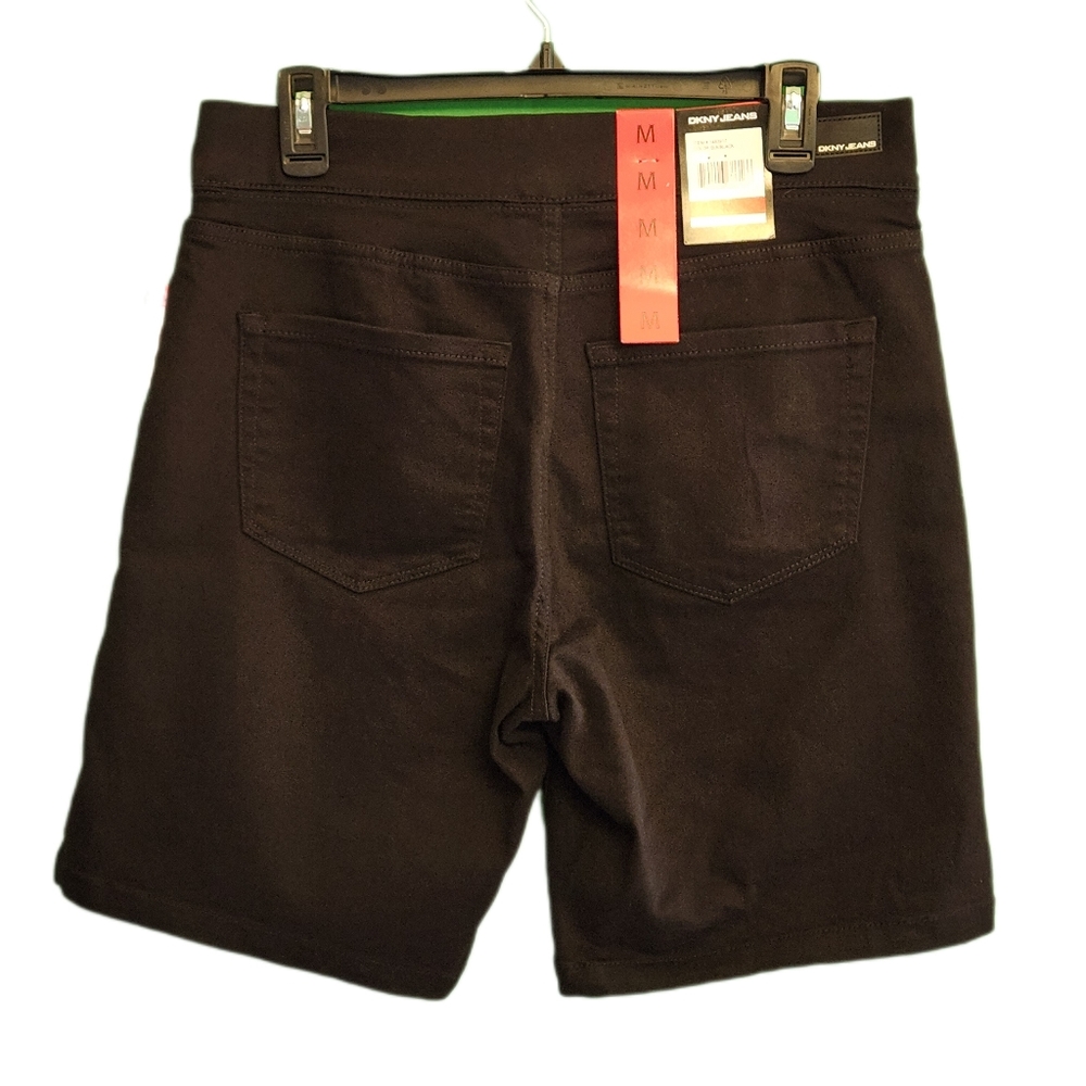 NWT DKNY Black Stretch Shorts (Medium) - Picture 3 of 6